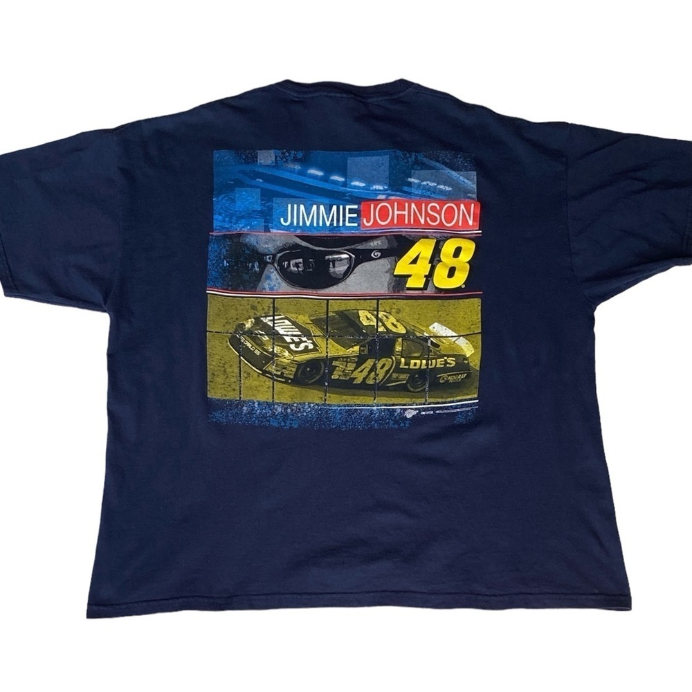 Jimmie Johnson Winner Circle Team Lowes NASCAR Racing Blue T-shirt short sleeve
